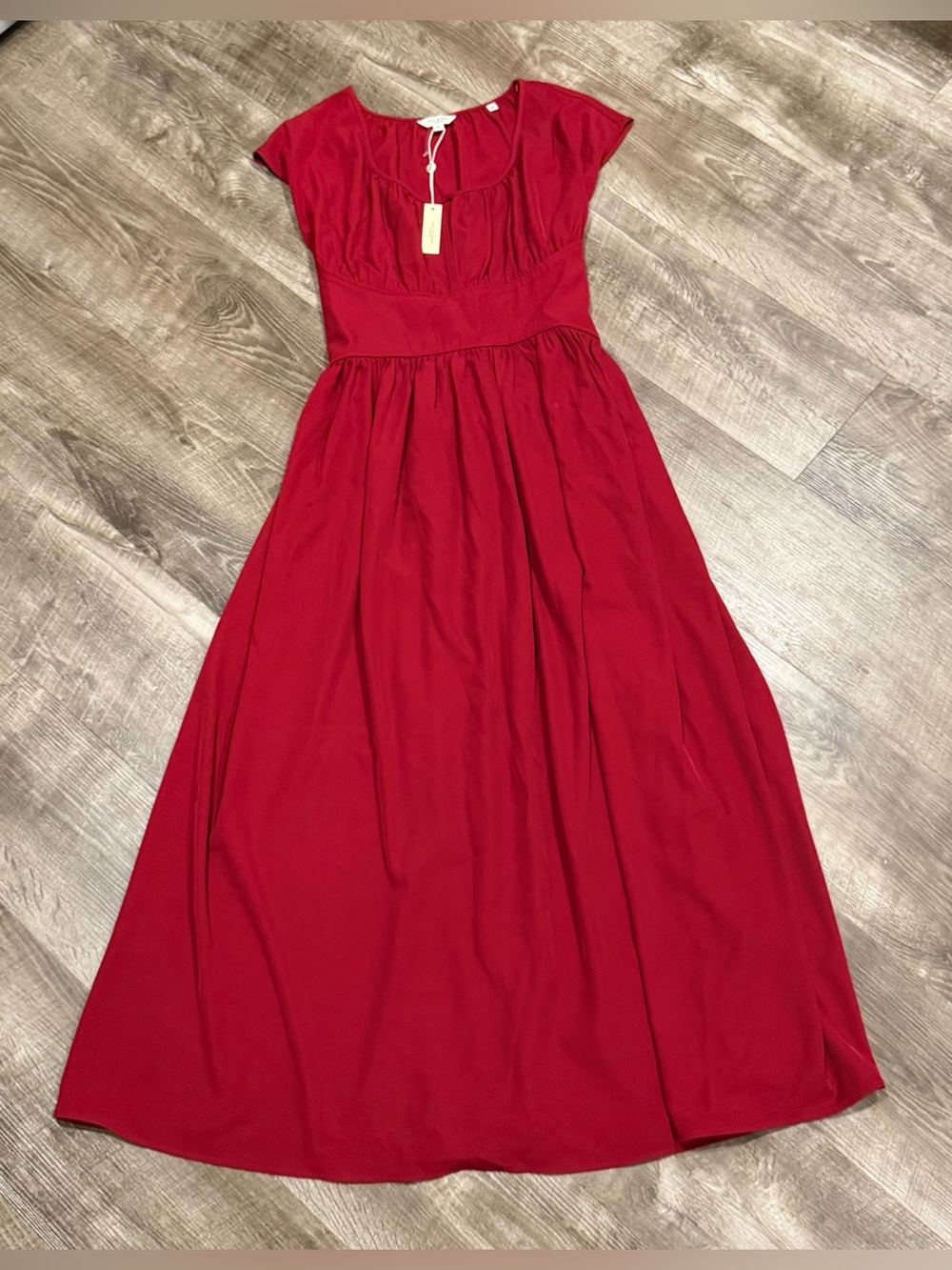 Max Studio Front Keyhole Maxi Dress Red Size Medium summer fashion - Picture 2 of 7